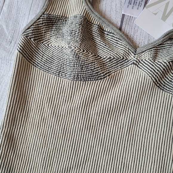 •SOLD• Zara Ribbed Stretch Contour Body Suit •Med/Large• New with tag - Picture 6 of 6